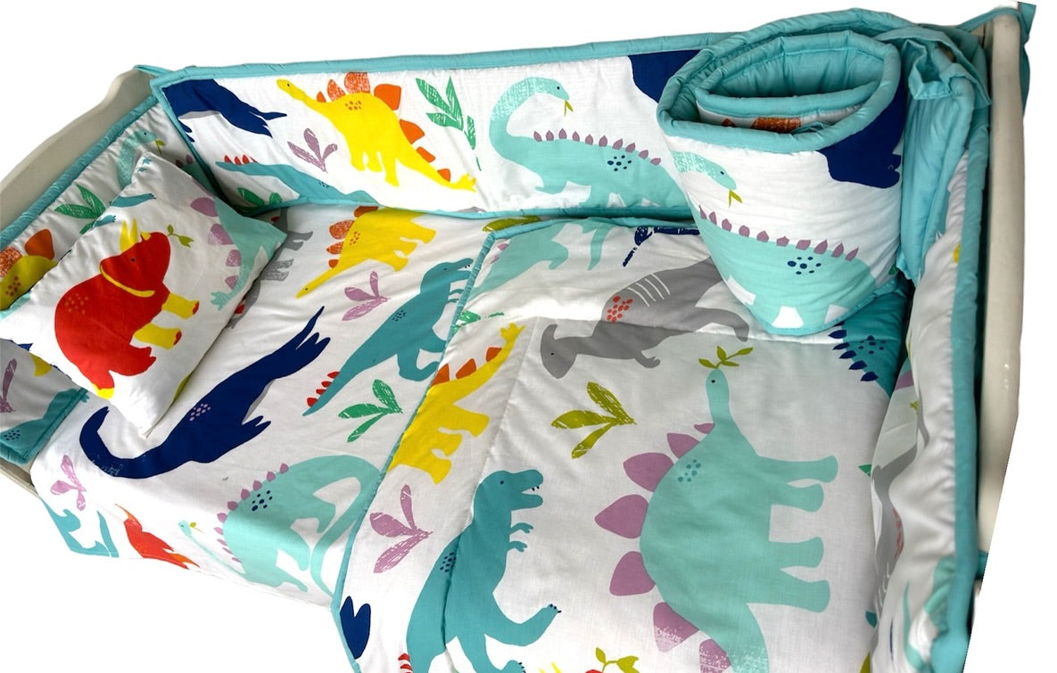 Dino theme baby bedding