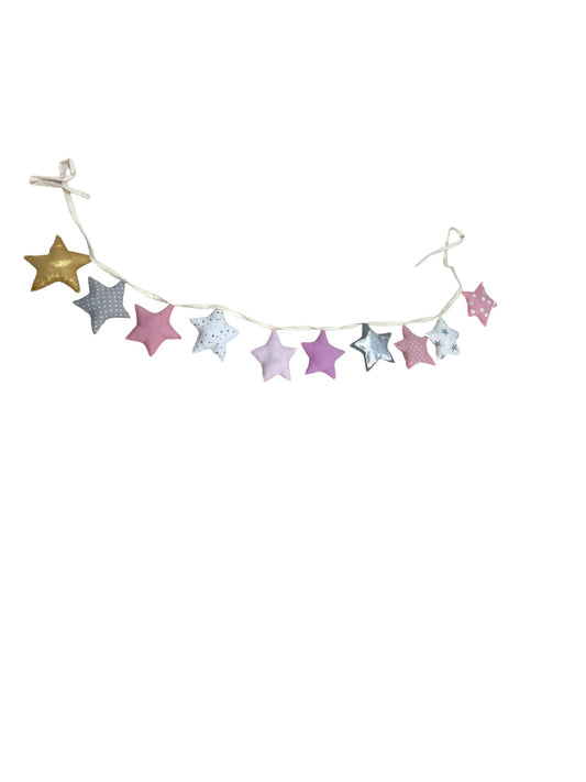 Pink theme star bunting